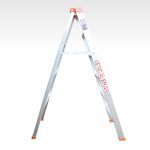 Escalera Tijera 6 Pasos 5 Peldaños en Aluminio con Tapa Plástica Marca Max Escaleras 1,80 Mts - Imagen 2