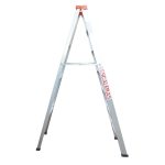Escalera Tijera 7 Pasos 6 Peldaños en Aluminio con Tapa Plástica Marca Máx Escaleras 2.10 Mts - Imagen 2