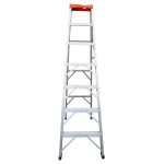 Escalera Tijera 7 Pasos 6 Peldaños en Aluminio con Tapa Plástica Marca Máx Escaleras 2.10 Mts - Imagen 3