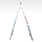 Escalera Tijera 8 pasos 7 peldaños en Aluminio con Tapa Plástica Marca Max Escaleras 2.40 Mts - Imagen 2