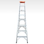 Escalera Tijera 8 pasos 7 peldaños en Aluminio con Tapa Plástica Marca Max Escaleras 2.40 Mts - Imagen 3