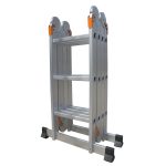 Escalera multipropósito de 12 pasos 4x3 reforzada Gris Herkules