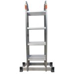 Escalera 4x4 16 pasos multipropósito reforzada gris Max Escaleras