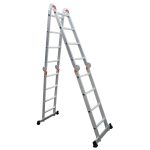 Escalera 4x4 16 pasos multipropósito reforzada gris Max Escaleras - Imagen 4