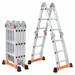 Escalera multipropósito de 12 pasos 4x3 reforzada Gris Max Escaleras - Imagen 4