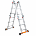 Escalera multipropósito de 12 pasos 4x3 reforzada Gris Max Escaleras - Imagen 2