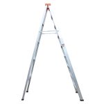 Escalera Tijera de 9 Pasos 8 Peldaños en Aluminio con Tapa Plástica Marca Max escaleras 2.70 Mts - Imagen 2