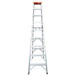 Escalera Tijera de 9 Pasos 8 Peldaños en Aluminio con Tapa Plástica Marca Max escaleras 2.70 Mts - Imagen 3