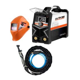 Combo Equipo Soldadura Wizarcs Contact 205 + Careta Reflex 303 + antorcha TIG