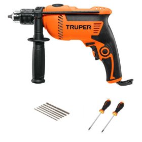 Combo taladro Truper ROTO-1/2a7 percutor profesional + 6 brocas + 2 desarmadores