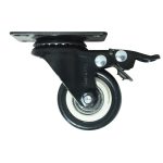 Rodachina 2" polivinil con freno negra marca Hérkules - Imagen 2