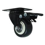 Rodachina 2" polivinil con freno negra marca Hérkules