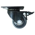 Rodachina Carnicera con freno 2.5", giratoria poliamida unidad marca Hérkules - Imagen 2