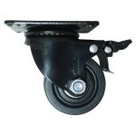 Rodachina Con Freno 3" Carnicera, giratoria poliamida marca Hérkules - Imagen 2
