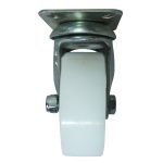 Rodachina 3" Nylon Sin Freno, Giratoria Blanca Marca Hérkules - Imagen 3