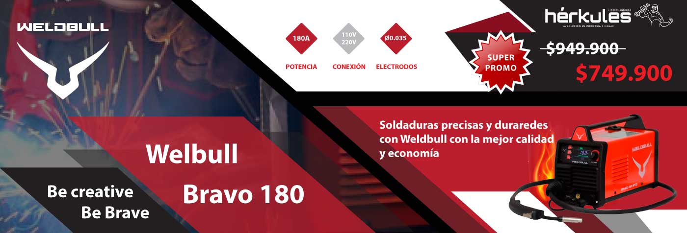 Promoción Weldbull Bravo 180 Promoción Weldbull Bravo 180