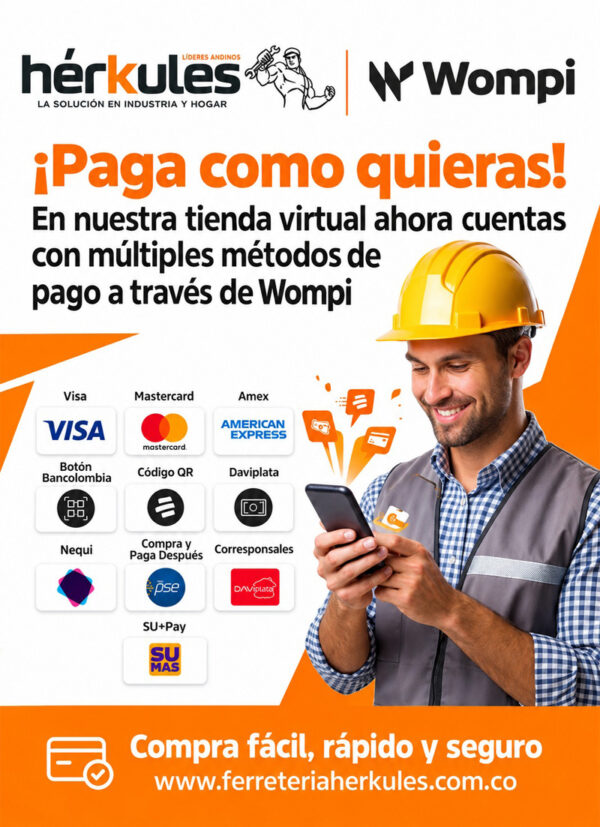 Hérkules Colombia Wompi pasarela pagos