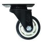 Rodachina 3" sin freno, Blanca Plano Giratorio 100mm 120Kg - Imagen 2