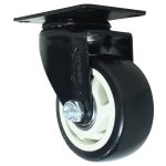 Rodachina 3" sin freno, Blanca Plano Giratorio 100mm 120Kg