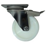 Rodachina 4" Nylon Con Freno, Giratoria Blanca Marca Hérkules - Imagen 2