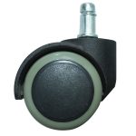 Rodachina de espigo, Silla de oficina 2" Negra con gris, Sin Freno Marca Macho (5 Unidades) - Imagen 2