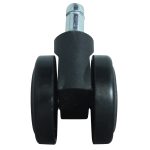 Rodachina de espigo, Silla de oficina 2" Negra, Sin Freno Marca Macho (5 Unidades) - Imagen 3