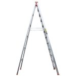Escalera Tijera 12 pasos 11 peldaños en aluminio con Tapa Plástica Marca Máx Escaleras - Imagen 2
