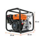 Motobomba autocebante 3"x3", gasolina 7HP, agrícola, TRUPER - Imagen 2